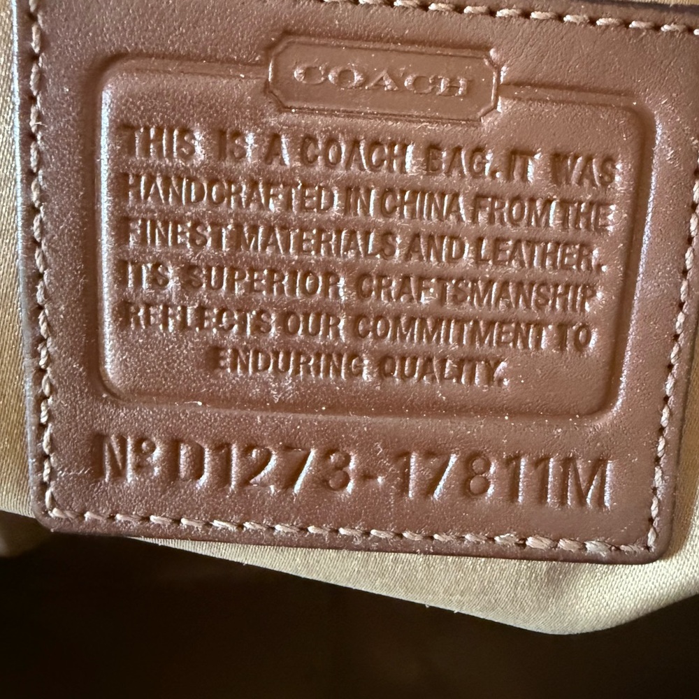 Coach Vintage Brown Leather Satchel with Gold-Tone Hardware - Picture 6 of 11
